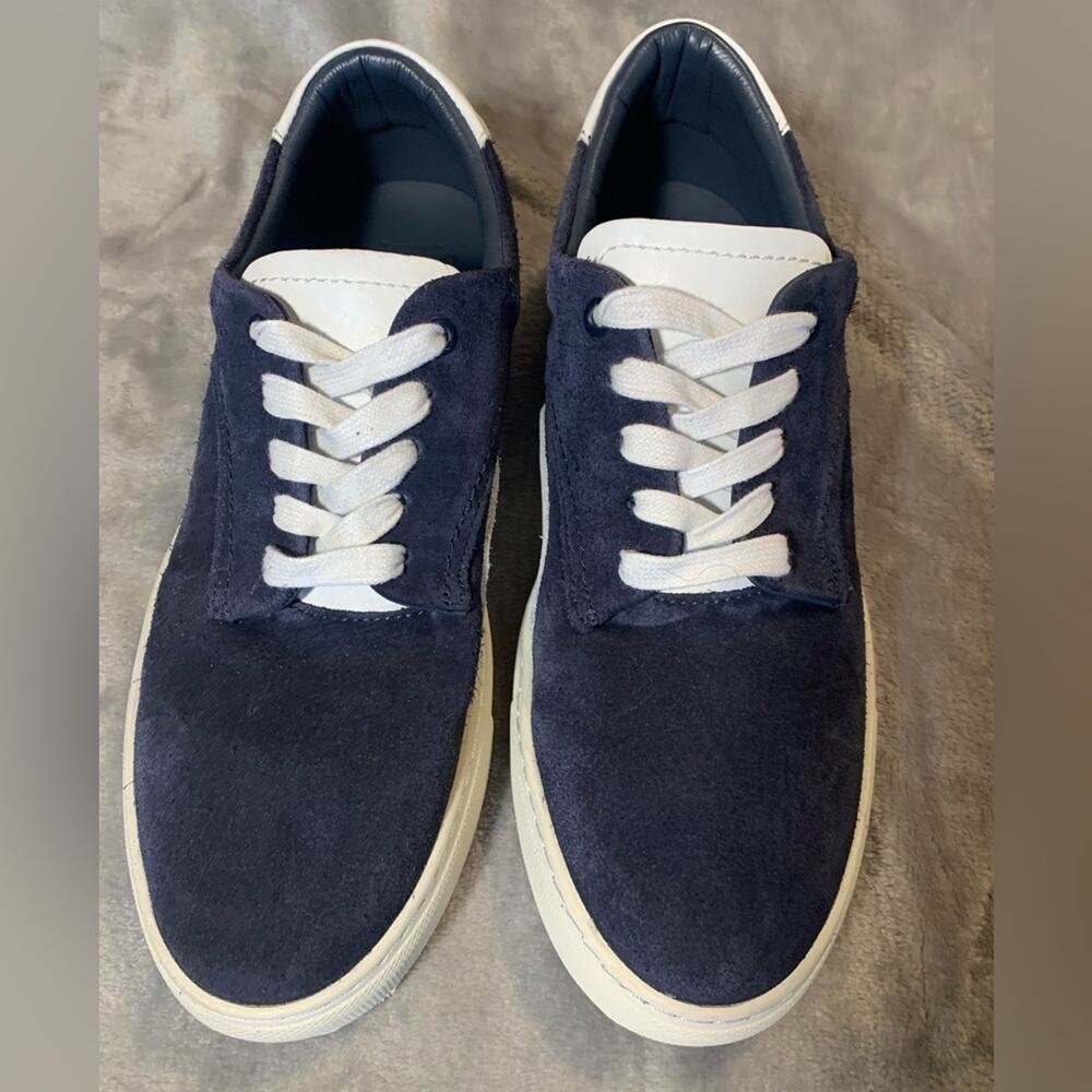 GREATS Brooklyn Court Derby Navy Suede Sneaker Size 9.5